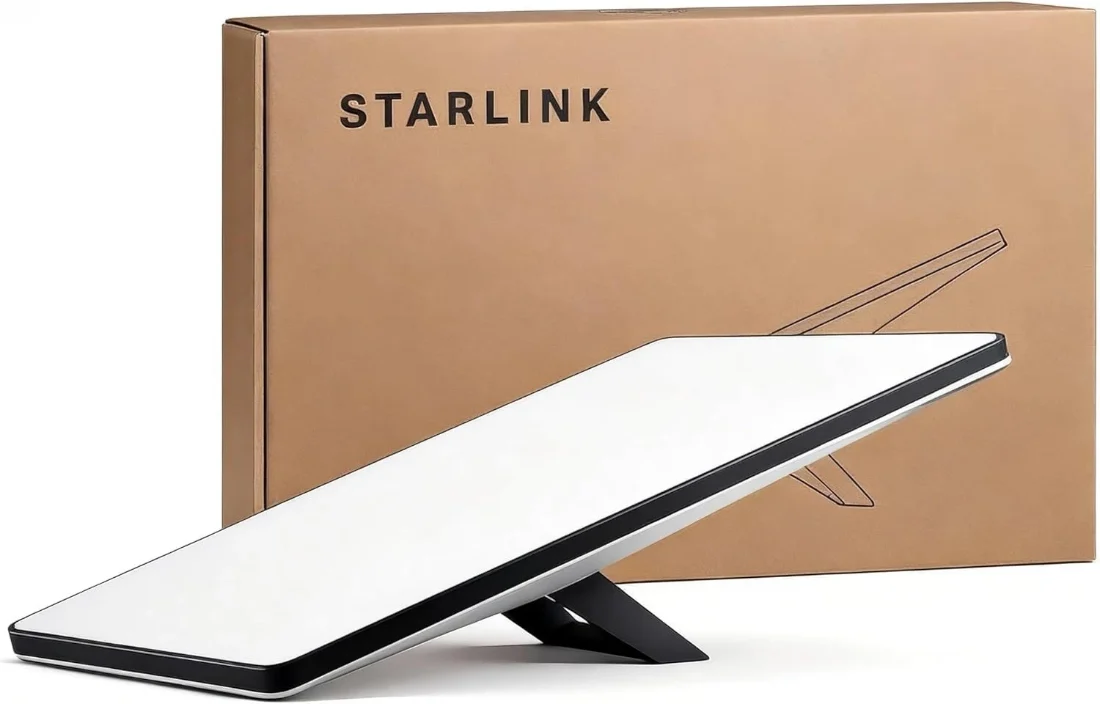 Starlink Standard kit: dish and WiFi router